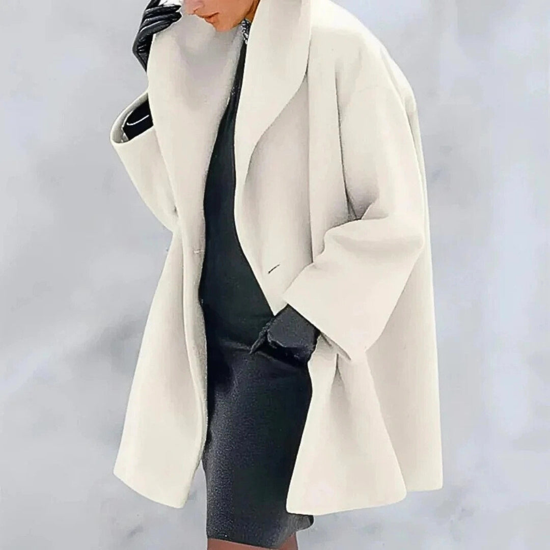 Lenka | Elegantní dámský zimní kabát s knoflíky