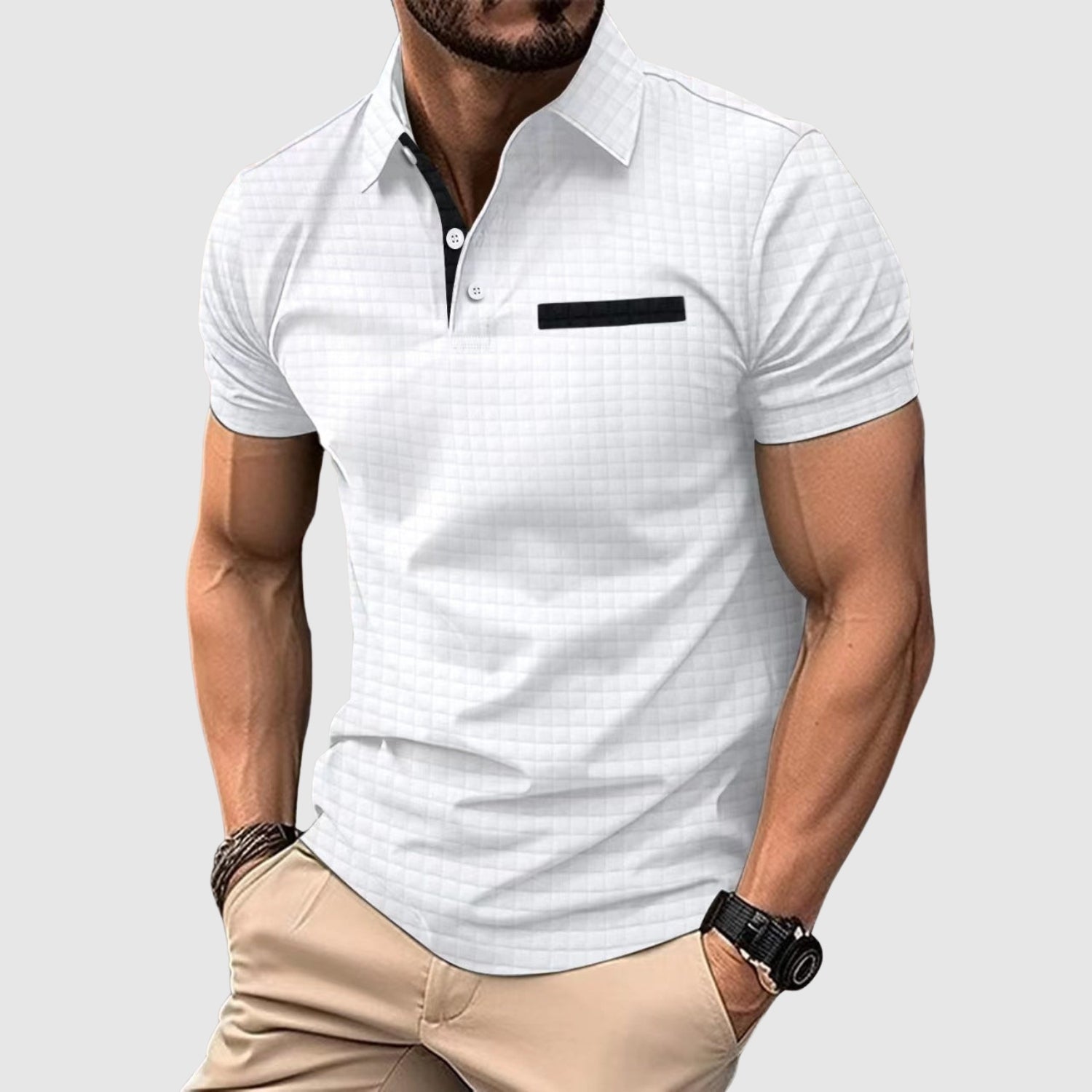 Lars de Vries | Polo styl se strukturovanou texturou