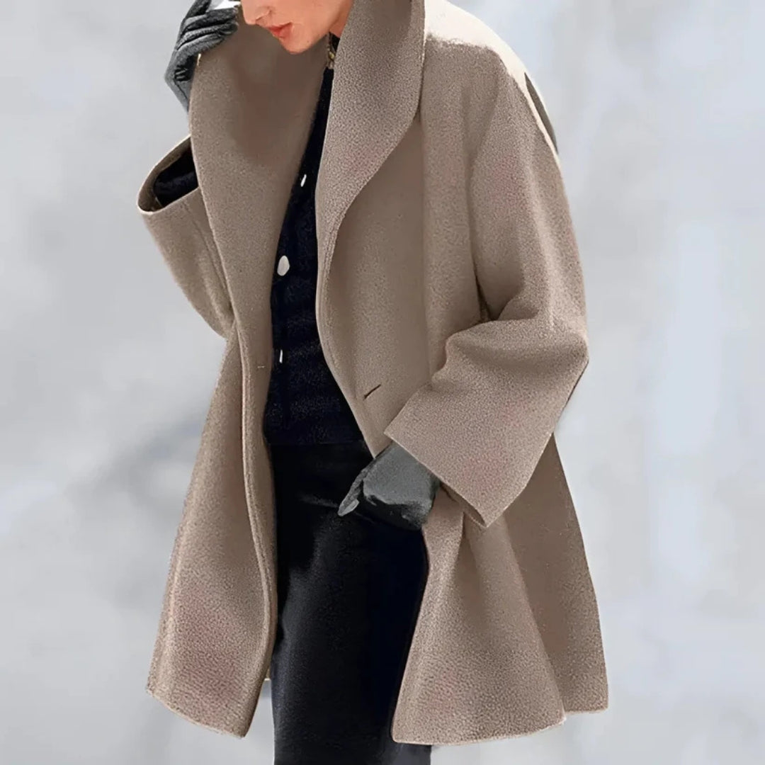 Lenka | Elegantní dámský zimní kabát s knoflíky