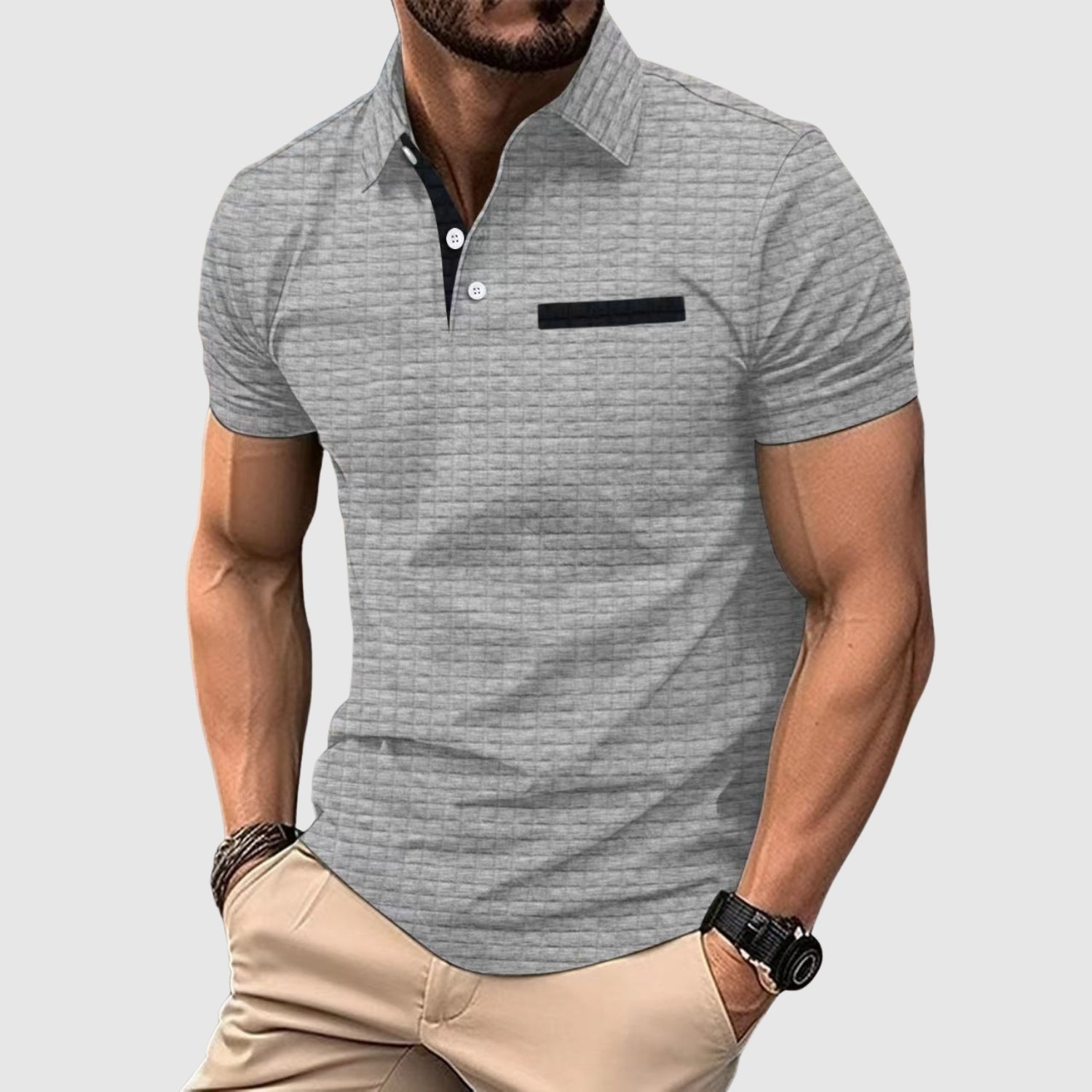 Lars de Vries | Polo styl se strukturovanou texturou