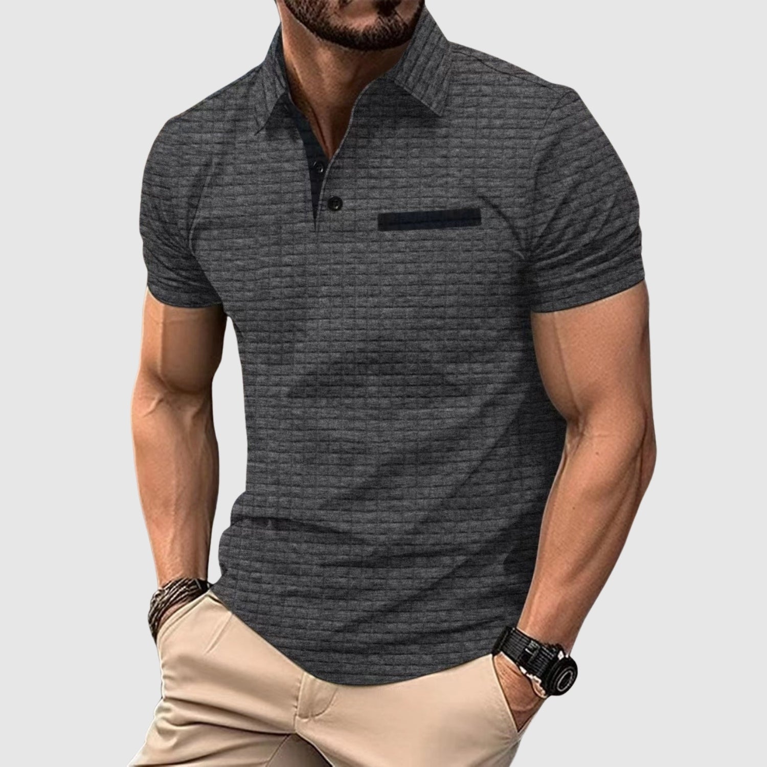 Lars de Vries | Polo styl se strukturovanou texturou