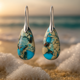 Orelia | Náušnice v oceánově modré