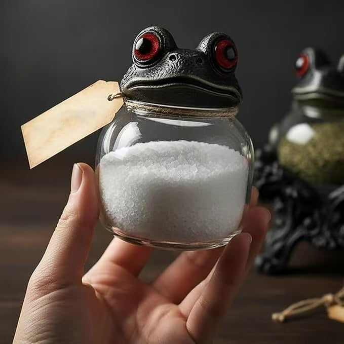 Ručně vyráběné sklenice na koření Witchy Frog Apothecary