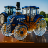 Klasická láhev whisky ve tvaru traktoru New Holland T7