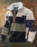 Patchwork modro-šedý