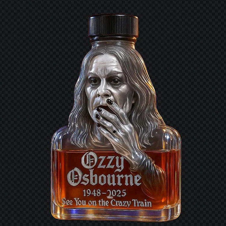 Ozzy Uvidíme se na bláznivém vlaku Whiskey láhev