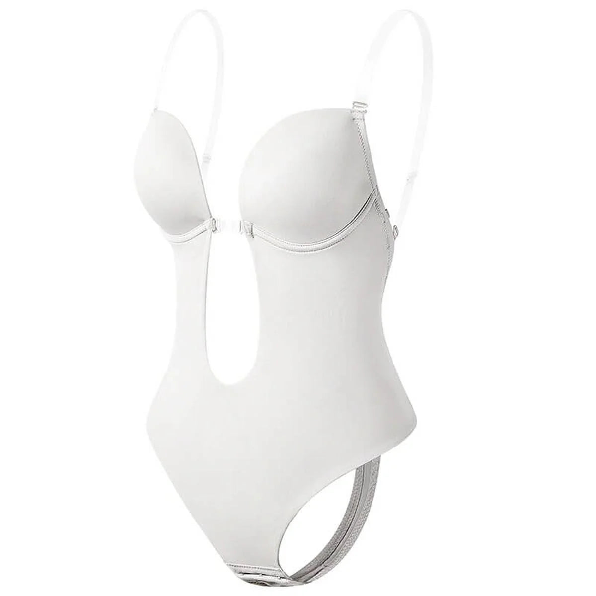 Eva – Tvarovací body s hlubokým V a transparentními ramínky