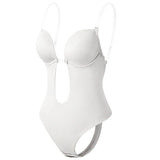 Eva – Tvarovací body s hlubokým V a transparentními ramínky