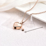 Pamětní náhrdelník se srdcem tlapky – Přívěsek na urnu z nerezové oceli