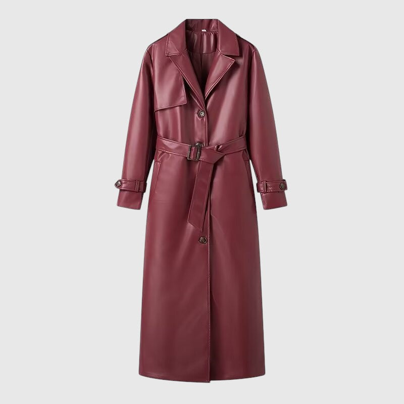 Zora – gabardénový kabát s páskem