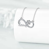 Navždy spojeni – řetízek Paw Infinity stříbrný