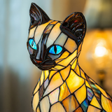 Mystická kočka - Lampa ve Vitráži