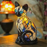 Mystická kočka - Lampa ve Vitráži