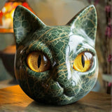 Černá kočka - Luxusní mystická socha černé kočky